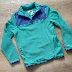 Billabong Teal and Blue Fleece Pullover